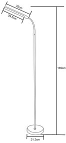 Zuma Line SM-605-BL lampada da terra LED dimmerabile 10W 230V 3000-6500K