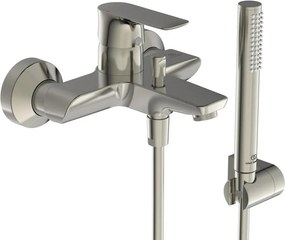 Rubinetto per vasca getto laminare cristallino Concept Air per muro argento spazzolato IDEAL STANDARD