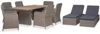 Set da Pranzo da Giardino 9 pz in Polyrattan Marrone 3057802