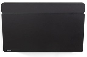 Scarpiera nera in metallo con ante ribaltabili/da parete 78x48x13 cm Luigi – Spinder Design