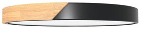 Plafoniera LED Rotonda 36W CCT Ø500mm Legno/Nero