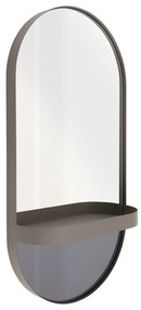 Specchio da parete grigio con mensola Taupe - Remember
