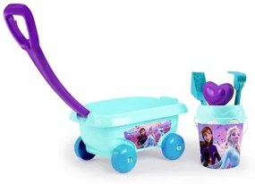 Set di giocattoli per il mare Smoby Frozen Flled Beach Cart