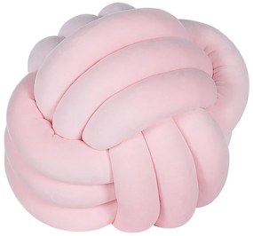 Cuscino nodo in velluto 30 x 30 cm rosa MALNI Beliani