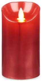 Candela LED Rosso 8 x 8 x 15 cm (12 Unità)