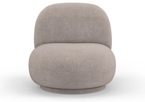 Poltrona beige in tessuto bouclé Chuck - Micadoni Home