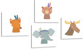 Set di quadri – Indiani animali