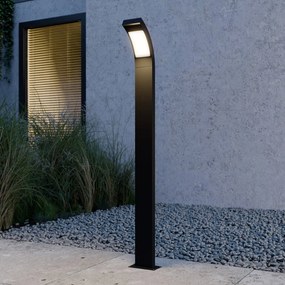 Lampioncino da giardino Juvia Lucande, Nero, Alluminio, Moderno, Lampada LED da esterni