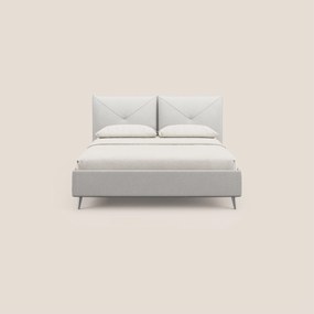 Adone letto imbottito contenitore a doppia pannellatura in bouclet impermeabile T07