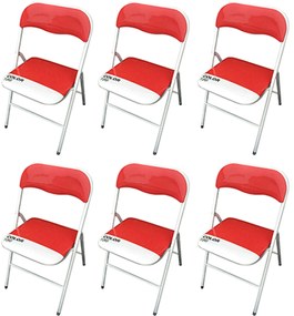 LUCIE - sedia pieghevole salvaspazio set da 6 bicolor