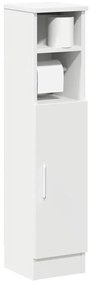 Mobile Da Bagno Con Portarotolo Bianco 20,5x22x90 Cm /