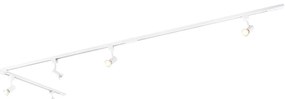 Sistema di illuminazione a binario Smart bianco monofase a 5 luci con WiFi GU10 - Iconic Jeany