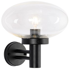 Lampada da parete per esterni moderna nera - Elly