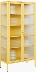 Vetrina in metallo con vetro scanalato The Collector