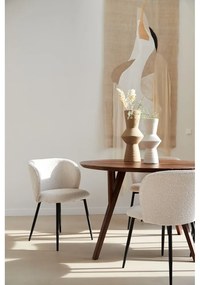 Sedia da pranzo bianca in imbottito Elyna – Light &amp; Living