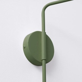 Lampada da parete verde con alimentazione a corrente Zylo – Sollux