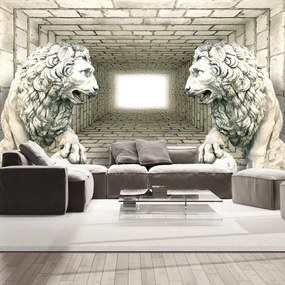 Fotomurale adesivo  Chamber of lions  Larghezza x Altezza Home decor 98x70