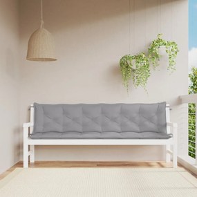 Cuscini Per Panca 2 Pz Grigi 200x50x7 Cm İn Tessuto Oxford /