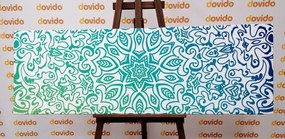 Stampa su tela – Mandala verde acqua