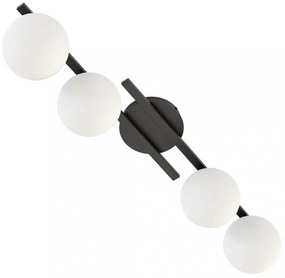 Lampada da soffitto in acciaio KAIRO 4 da interno 4xE14 Colore del corpo Nero e Bianco
