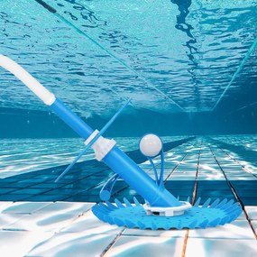 Costway Pulitore automatico per piscina innovativo con disco a 36 alette 10 sezioni di tubi, Robot aspiratore per piscina