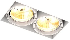 Zuma Line 94364-WH - Lampada da incasso ONEON 2xGU10-AR111/15W/230V bianca