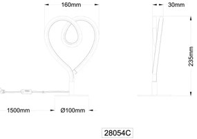 Globo 28054C - Lampada da tavolo LED AMORE LED/6W/230V cromo lucido
