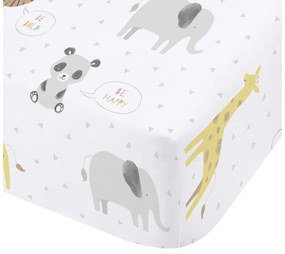Lenzuolo con angoli per bambini bianco per culla 70x140 cm Roarsome Animals – Catherine Lansfield