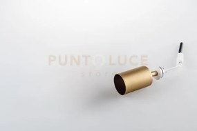 Incasso vulkan oro 1 luce attacco gu10 5,3x8x14,5cm in gesso vernic...