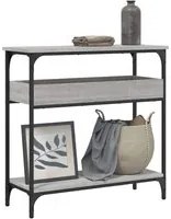 Tavolo Consolle Ripiano Grigio Sonoma 75x29x75cm Multistrato 837715