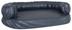 Letto cani ergonomico gommapiuma blu scuro 88x65 cm similpelle