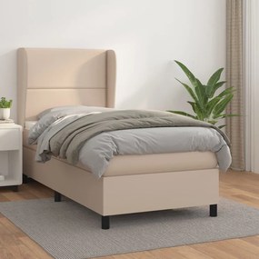 Giroletto A Molle Con Materasso Cappuccino 100x200cm Similpelle /