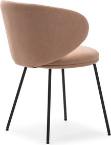 Set di sedie da pranzo rosa chiaro in imbottito 2 pz Rush – Marckeric