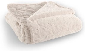 Coperta bianca/beige in pelliccia finta 150x200 cm Ruby – Tiseco Home Studio