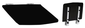 Sedile per doccia 35x7 cm argento/nero