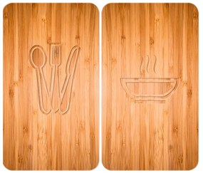 Set di 2 copri stufe in vetro, 52 x 30 cm Lunch - Wenko