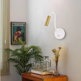 Brilagi - Lampada da parete flessibile dimmerabile a LED MAYA 1xG9/4W/230V bianco/oro