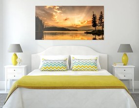 Quadro su tela – Riflesso del lago di montagna