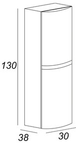 Colonna per mobile bagno Vague BADEN HAUS 2 ante P 38 x L 30 x H 130 cm talpa