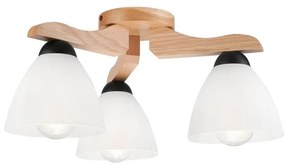 Lampadario a plafone ADRIANO 3xE27/60W/230V quercia