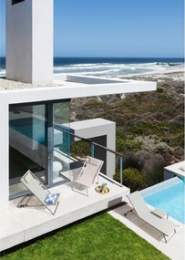 Sdraio da giardino beige in metallo regolabile/pieghevole Taylor – Bizzotto