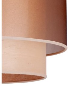 Duolla - Lampadario a plafone WOOD BOHO 1xE27/15W/230V diametro 45 cm rame/beige
