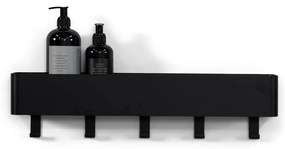 Scaffale da bagno in acciaio nero montato a parete Multi - Spinder Design