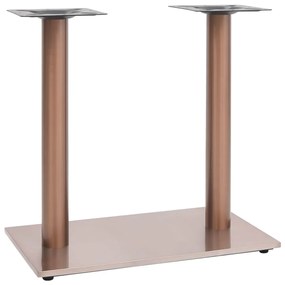 Gamba Per Tavolino Da Bar Ottone 70x40x72 Cm İn Acciaio Inox /