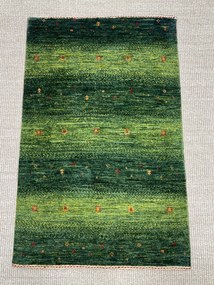 Loribaft Tappeto persiano 100x60 Verde (Iran) Annodato A Mano