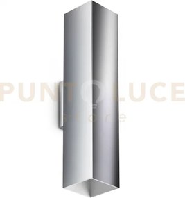 Look square applique a parete 2 luci attacco gu10 cromo 30cm l.6cm ...