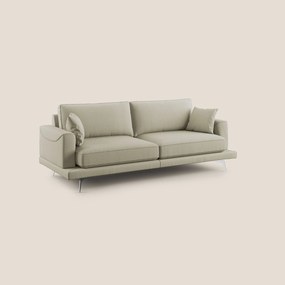 Dorian divano moderno in tessuto morbido antimacchia T05 panna 198 cm