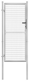Cancello Per Giardino İn Acciaio Zincato 105x250cm Argento /