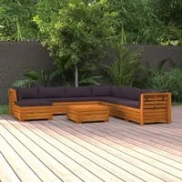 Set Divani da Giardino 9 pz con Cuscini in Massello di Acacia cod mxl 39334