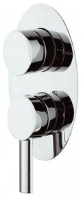 Kamalu - Miscelatore doccia a muro con deviatore a 3 vie in ottone cromato | Orian-DD5